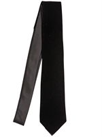 LANVIN - 7CM VELVET AND SATIN TIE