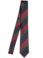 LANVIN - 7CM STRIPED SILK TWILL TIE