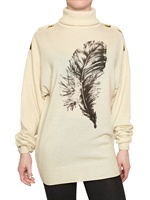 BEAYUKMUI - INTARSIA WOOL KNIT TURTLE NECK SWEATER
