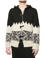 LANEUS - JACQUARD WOOL MONTGOMERY SWEATER