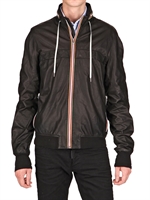 GOLD BUNNY - CALFSKIN HOODED LEATHER JACKET