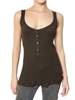 BALMAIN - GERIPPTES BAMWOLL TANK TOP