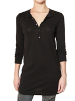 BALMAIN - KNOPF RUNDHALSAUSSCHNITT JERSEY ÜBERGROßES T-SHIRT