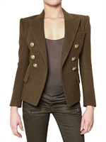 BALMAIN - DOUBLE BREASTED WOOL FELT JACKET