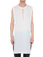 DAMIR DOMA - GAUZE INSERT JERSEY VEST T-SHIRT
