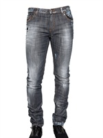 TOM REBL - JEANS CON DENIM ELASTICIZZATO E DISTRESSED