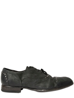 BB BRUNO BORDESE WASHED - STUDDED WAXED CALFSKIN LACE-UP SHOES
