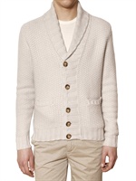 BALLANTYNE - RUSH STITCH CASHMERE CARDIGAN SWEATER