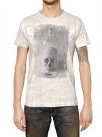 GORGEOUS - SKULL BOTTLE MELANGE JERSEY T-SHIRT