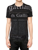 GALLIANO - MICRO STUDDED GAZETTE JERSEY T-SHIRT