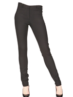 METRADAMO - WOOL FLANEL STRETCH TROUSERS - BLACK
