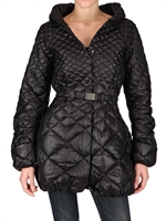 ERMANNO BY ERMANNO SCERVINO - REMOVABLE HOOD QUILTED NYLON DOWN JACKET