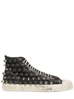 GIENCHI - RUNDE NIETEN CANVAS SNEAKERS