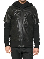 GIVENCHY - NAPPA AND FLEECE SPORT JACKET