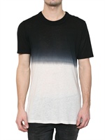 NEIL BARRETT - DEGRADE' LINEN JERSEY T-SHIRT