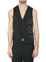 NEIL BARRETT - GILET IN FRESCO DI LANA & NYLON
