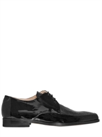MR HARE - OSTRICH AND PATENT CALFSKIN LACE-UP SHOE