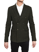 FUTURO LAB 001 - CHECKED WOOL CANVAS JACKET