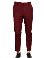 FUTURO LAB 001 - CHECKED WOOL CANVAS TROUSERS