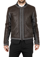 CHRISTIAN PELLIZZARI - QUILTED LAMBSKIN WOOL FELT SPORT JACKET