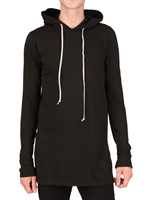 RICK OWENS - HOODED JERSEY T-SHIRT