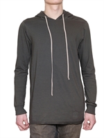 RICK OWENS - HOODED JERSEY T-SHIRT