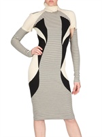 JEAN-PIERRE BRAGANZA - PANELLED WOLL JERSEY KLEID