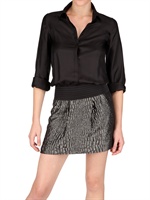 JAY AHR - SEIDEN SATIN UND SEIDEN JACQUARD KLEID