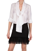 JAY AHR - SEIDEN TWILL UND SEIDEN CREPE KLEID