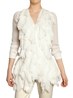 VIKTOR&ROLF - RUFFLED FRONT SILK GEORGETTE SHIRT