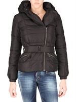 ADD - WIDE ROLLED HOOD NYLON GLOSS DOWN JACKET