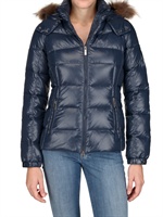 ADD - FOXFUR HOOD NYLON LAQUE DOWN JACKET