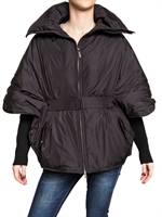 ADD - RIBBED WOOL SLEEVE NYLON DOWN JACKET