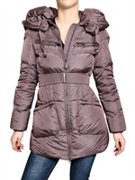 ADD - WIDE ROLLED HOODED NYLON DOWN JACKET