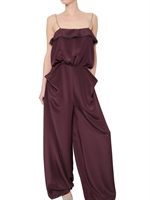 ROKSANDA ILINCIC - DRAPED SILK MAROCAIN CREPE JUMPSUIT