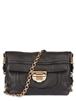 NINA RICCI - WASHED LEATHER SHOULDER BAG