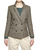 BOY BY BAND OF OUTSIDERS - DOUBLE BREASTED CHECKED LIGHT FELT JACKE