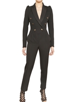 EMILIO PUCCI - TUXEDO WOOL JERSEY JUMPSUIT