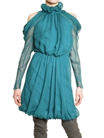ALBERTA FERRETTI - CHIFFON CREPON SEIDEN KLEID