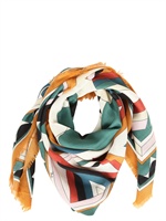EMILIO PUCCI - CASHMERE AND SILK WOVEN FOULARD