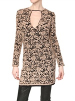 MSGM - MACRAME SPITZE BAUMWOLL JERSEY KLEID