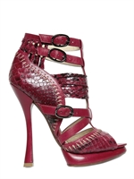 ALEXANDRE BIRMAN - 130 MM PYTHON AND CALF SANDALS