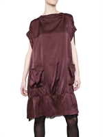 NINA RICCI - ÜBERGROßES SEIDEN UND VISKOSE SATIN KLEID