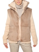 MAISON MARTIN MARGIELA - RABBIT FUR VEST & RIBBED WOOL SWEATER