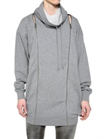 MM6 DI M.M.MARGIELA - REMOVABLE HOOD FLEECE SWEATSHIRT