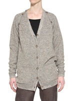 MM6 DI M.M.MARGIELA - WOOL KNIT THREE IN ONE SWEATER - BEIGE
