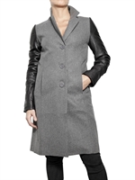 AMERICAN RETRO - CAPPOTTO IN FELTRO DI LANA E PELLE