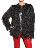 AMERICAN RETRO - OSTRICH FEATHER JACKET