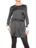 AMERICAN RETRO - ZWEIFARBIGES SATIN KLEID