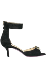 RED VALENTINO - 40MM SUEDE BOW SANDALS